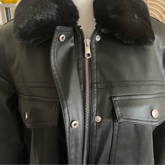 Asos New Look Faux Leather Jacket Size 8 - Picture 8 of 12
